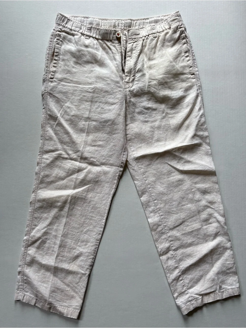 Tommy Bahama Mens Medium Relax 100% Linen Pants Cream